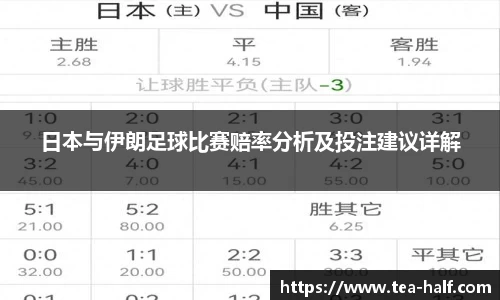 日本与伊朗足球比赛赔率分析及投注建议详解